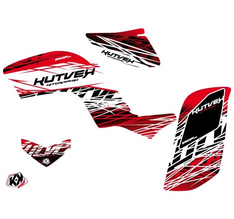 Kit Déco Quad Eraser Yamaha 660 Raptor Rouge Blanc (2001-2005)