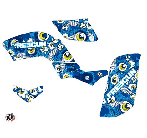 Kit Déco Quad Freegun Eyed Yamaha 660 Raptor Bleu (2001-2005)