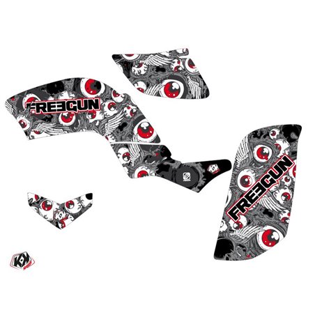 Kit Déco Quad Freegun Eyed Yamaha 660 Raptor Rouge (2001-2005)