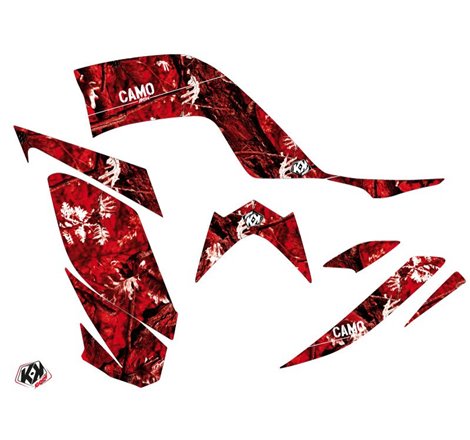 Kit Déco Quad Camo Yamaha 700 Raptor Rouge (2006-2012)