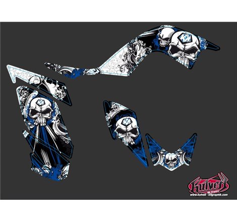 Kit Déco Quad Trash Yamaha 700 Raptor Noir Bleu (2006-2012)