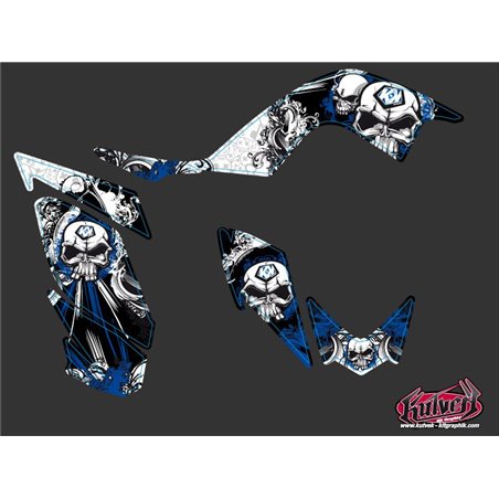 Kit Déco Quad Trash Yamaha 700 Raptor Noir Bleu (2006-2012)