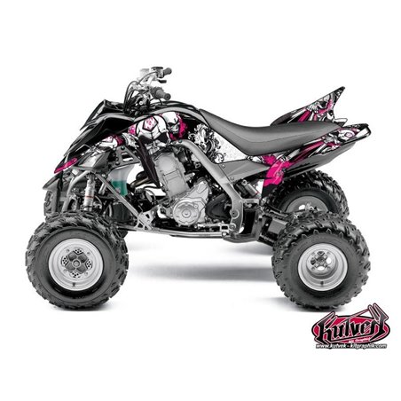 Kit Déco Quad Trash Yamaha 700 Raptor Noir Rose (2006-2012)