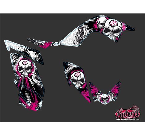 Kit Déco Quad Trash Yamaha 700 Raptor Noir Rose (2006-2012)