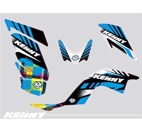Kit Déco Quad Kenny Yamaha 700 Raptor Bleu (2013-2023)