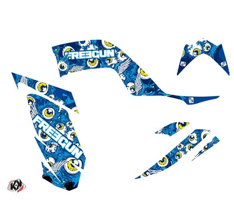 Kit Déco Quad Freegun Eyed Yamaha 700 Raptor Bleu (2013-2023)