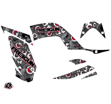 Kit Déco Quad Freegun Eyed Yamaha 700 Raptor Rouge (2013-2023)