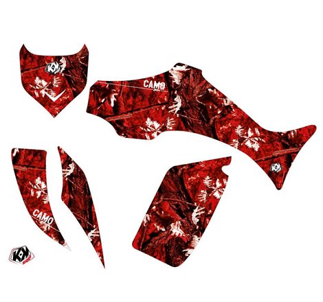 Kit Déco Quad Camo Yamaha 350-450 Wolverine Rouge (2006-2009)