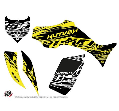 Kit Déco Quad Eraser Fluo Yamaha 350-450 Wolverine Jaune (2006-2009)
