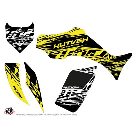 Kit Déco Quad Eraser Fluo Yamaha 350-450 Wolverine Jaune (2006-2009)
