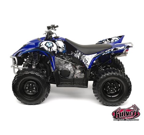 Kit Déco Quad Trash Yamaha 350-450 Wolverine Noir Bleu (2006-2009)