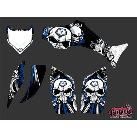 Kit Déco Quad Trash Yamaha 350-450 Wolverine Noir Bleu (2006-2009)