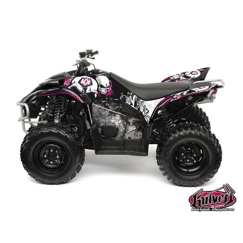 Kit Déco Quad Trash Yamaha 350-450 Wolverine Noir Rose (2006-2009)