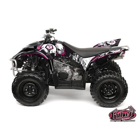 Kit Déco Quad Trash Yamaha 350-450 Wolverine Noir Rose (2006-2009)