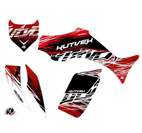 Kit Déco Quad Eraser Yamaha 350-450 Wolverine Rouge Blanc (2006-2009)
