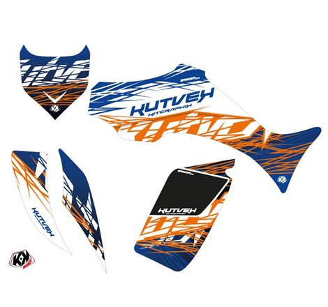 Kit Déco Quad Eraser Yamaha 350-450 Wolverine Bleu Orange (2006-2009)