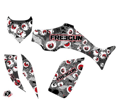 Kit Déco Quad Freegun Eyed Yamaha 350-450 Wolverine Rouge (2006-2009)
