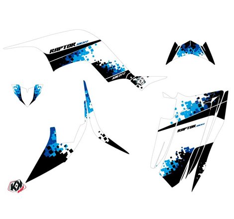 Kit Déco Quad Hangtown Yamaha 90 Raptor Bleu (2009-2023)