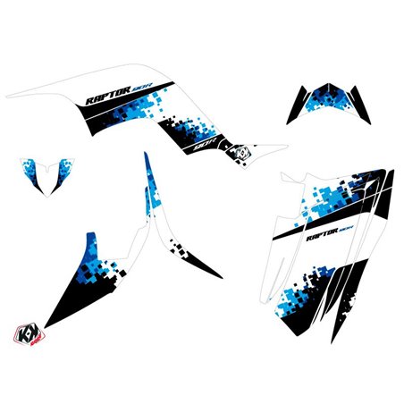 Kit Déco Quad Hangtown Yamaha 90 Raptor Bleu (2009-2023)
