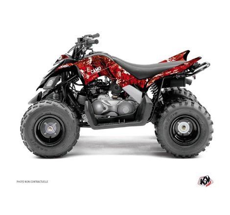 Kit Déco Quad Camo Yamaha 90 Raptor Rouge (2009-2023)