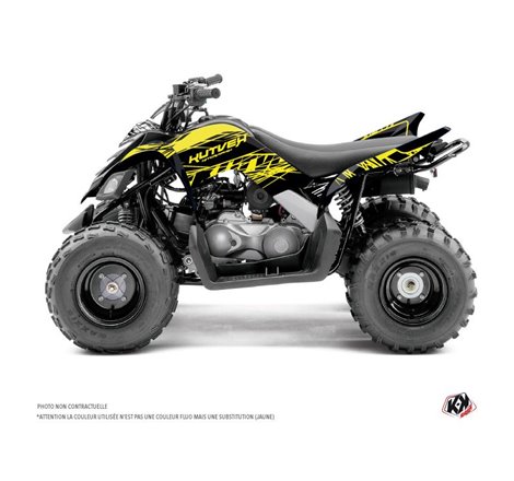 Kit Déco Quad Eraser Fluo Yamaha 90 Raptor Jaune (2009-2023)