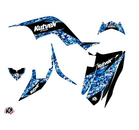 Kit Déco Quad Predator Yamaha 90 Raptor Bleu (2009-2023)