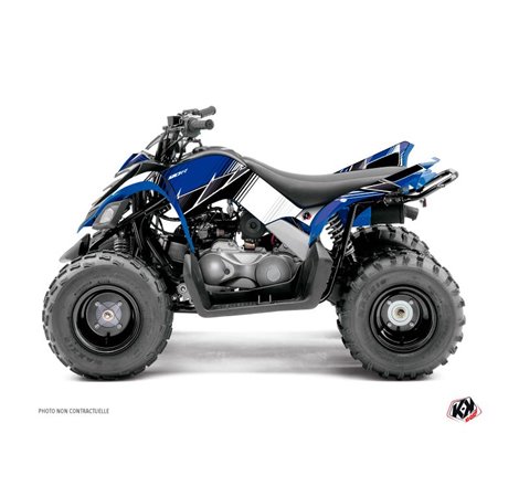 Kit Déco Quad Stripe Yamaha 90 Raptor Bleu (2009-2023)