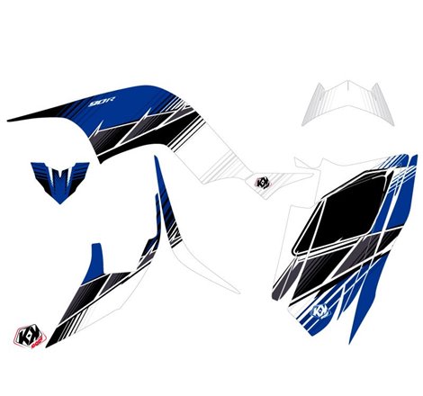 Kit Déco Quad Stripe Yamaha 90 Raptor Bleu (2009-2023)