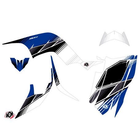 Kit Déco Quad Stripe Yamaha 90 Raptor Bleu (2009-2023)