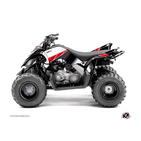 Kit Déco Quad Stripe Yamaha 90 Raptor Rouge (2009-2023)