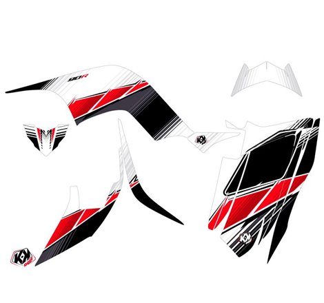 Kit Déco Quad Stripe Yamaha 90 Raptor Rouge (2009-2023)