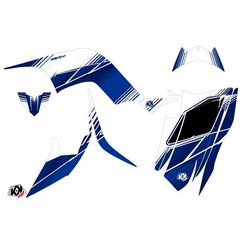 Kit Déco Quad Stripe Yamaha 90 Raptor Bleu Nuit (2009-2023)