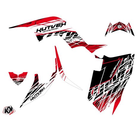 Kit Déco Quad Eraser Yamaha 90 Raptor Rouge Blanc (2009-2023)