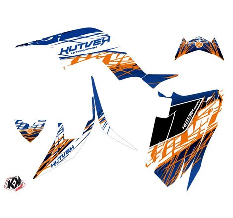 Kit Déco Quad Eraser Yamaha 90 Raptor Bleu Orange (2009-2023)