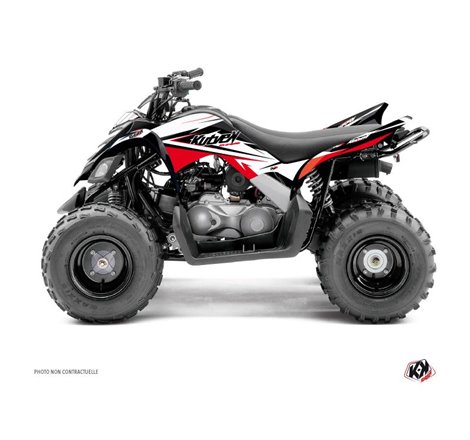 Kit Déco Quad Stage Yamaha 90 Raptor Noir Rouge (2009-2023)