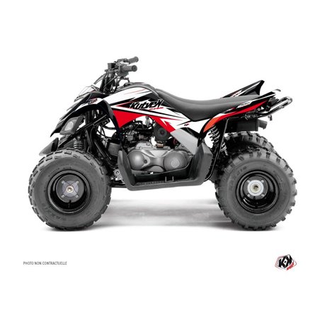 Kit Déco Quad Stage Yamaha 90 Raptor Noir Rouge (2009-2023)