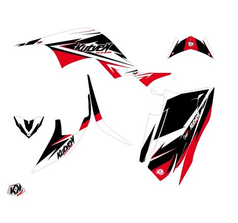 Kit Déco Quad Stage Yamaha 90 Raptor Noir Rouge (2009-2023)