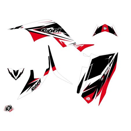 Kit Déco Quad Stage Yamaha 90 Raptor Noir Rouge (2009-2023)