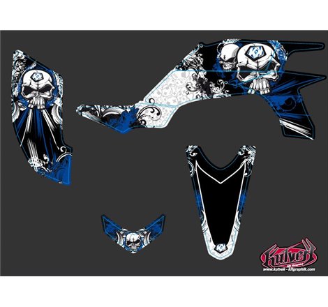 Kit Déco Quad Trash Yamaha 450 YFZ Noir Bleu (2004-2009)