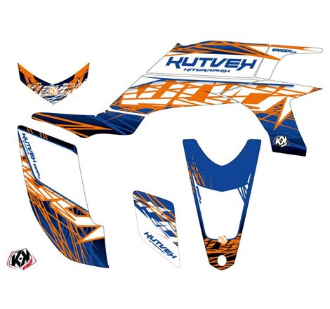 Kit Déco Quad Eraser Yamaha 450 YFZ Bleu Orange (2004-2009)