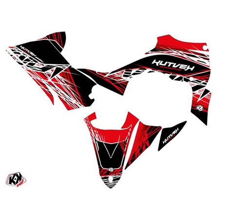Kit Déco Quad Eraser Yamaha 450 YFZ R Rouge Blanc (2014-2023)