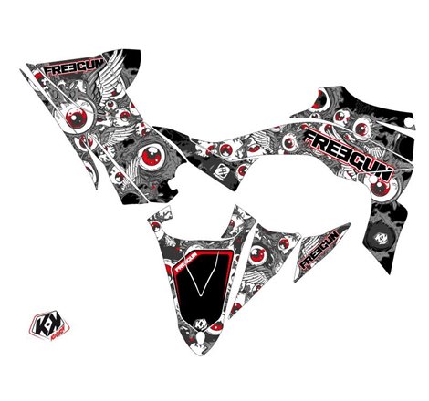 Kit Déco Quad Freegun Eyed Yamaha 450 YFZ R Rouge (2014-2023)