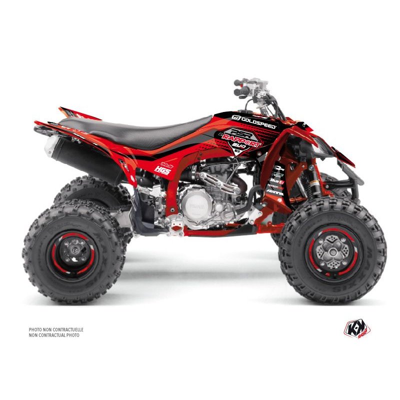 Kit Déco Quad Replica By Rapport K20 Yamaha 450 YFZ R Rouge Noir  (2014-2023)