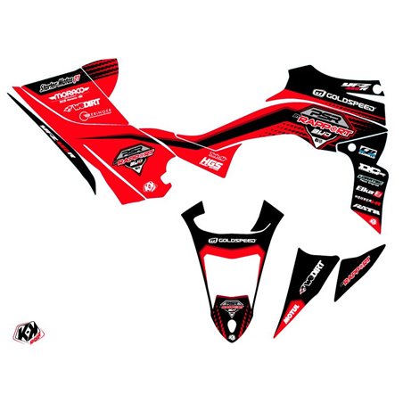 Kit Déco Quad Replica By Rapport K20 Yamaha 450 YFZ R Rouge Noir  (2014-2023)