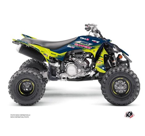 Kit Déco Quad Replica By Rapport K20 Yamaha 450 YFZ R Bleu Jaune (2014-2023)