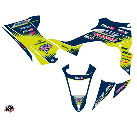 Kit Déco Quad Replica By Rapport K20 Yamaha 450 YFZ R Bleu Jaune (2014-2023)