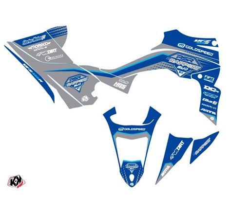 Kit Déco Quad Replica By Rapport K20 Yamaha 450 YFZ R Bleu Gris (2014-2023)