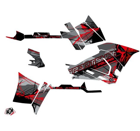 Kit Déco Quad Evil Polaris 570 Sportsman Forest Gris Rouge (2021-2023)