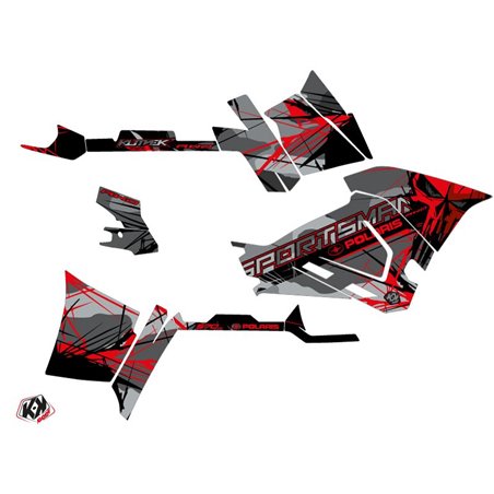 Kit Déco Quad Evil Polaris 570 Sportsman Forest Gris Rouge (2021-2023)