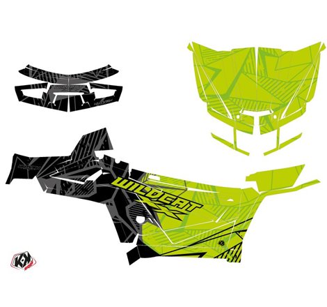 Kit Déco SSV Requiem Arctic Cat Textron Wildcat XX Noir Vert FULL (2017-2023)